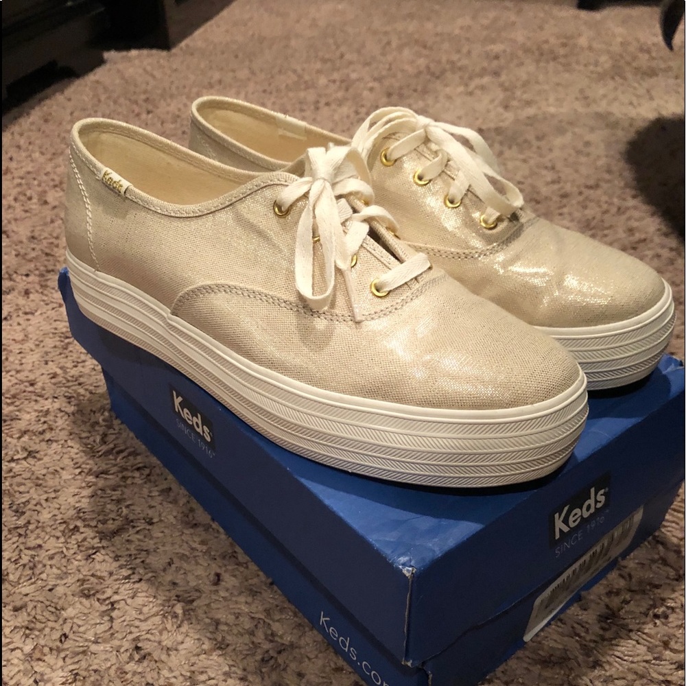 Keds Platform Sneaker Metallic Gold